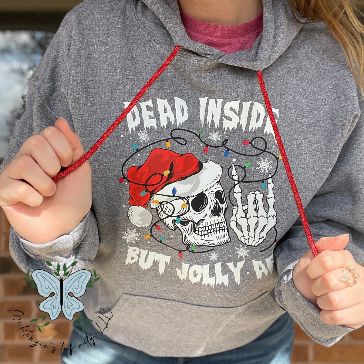Dead Inside But Jolly AF Hooded Sweatshirt