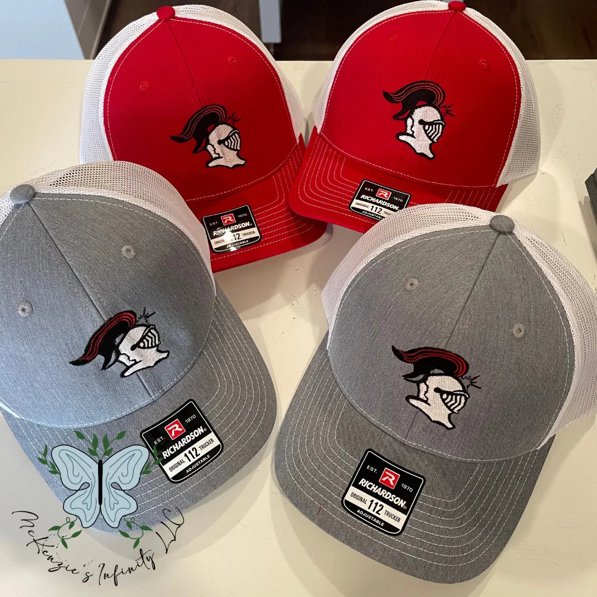 Royals/Knight Red/Grey Embroidered Richardson 112 Snapback Trucker Cap/Hat - McKenzie's Infinity