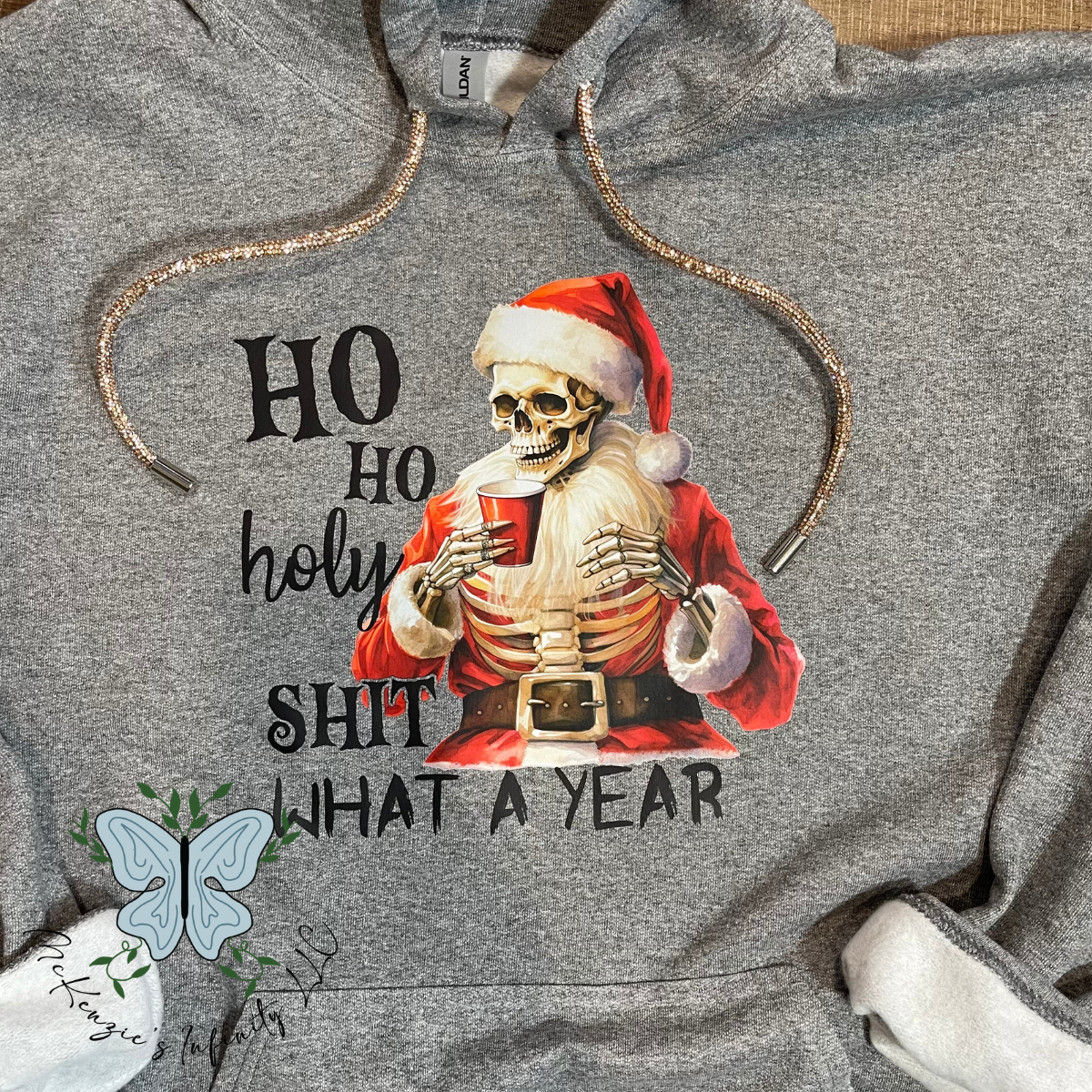 Ho Ho Holy Sh** What A Year Hooded Sweatshirt