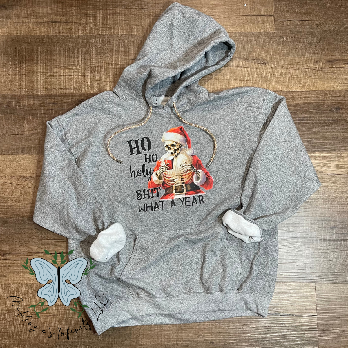Ho Ho Holy Sh** What A Year Hooded Sweatshirt