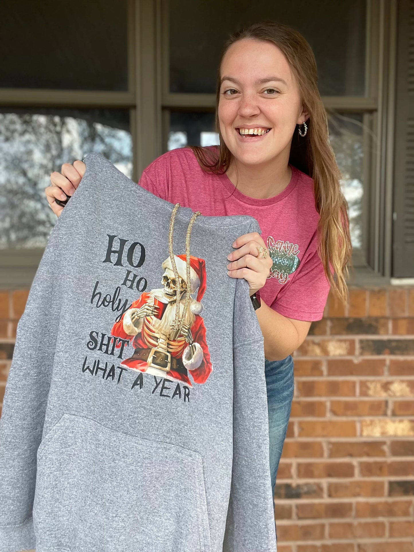 Ho Ho Holy Sh** What A Year Hooded Sweatshirt - McKenzie's Infinity