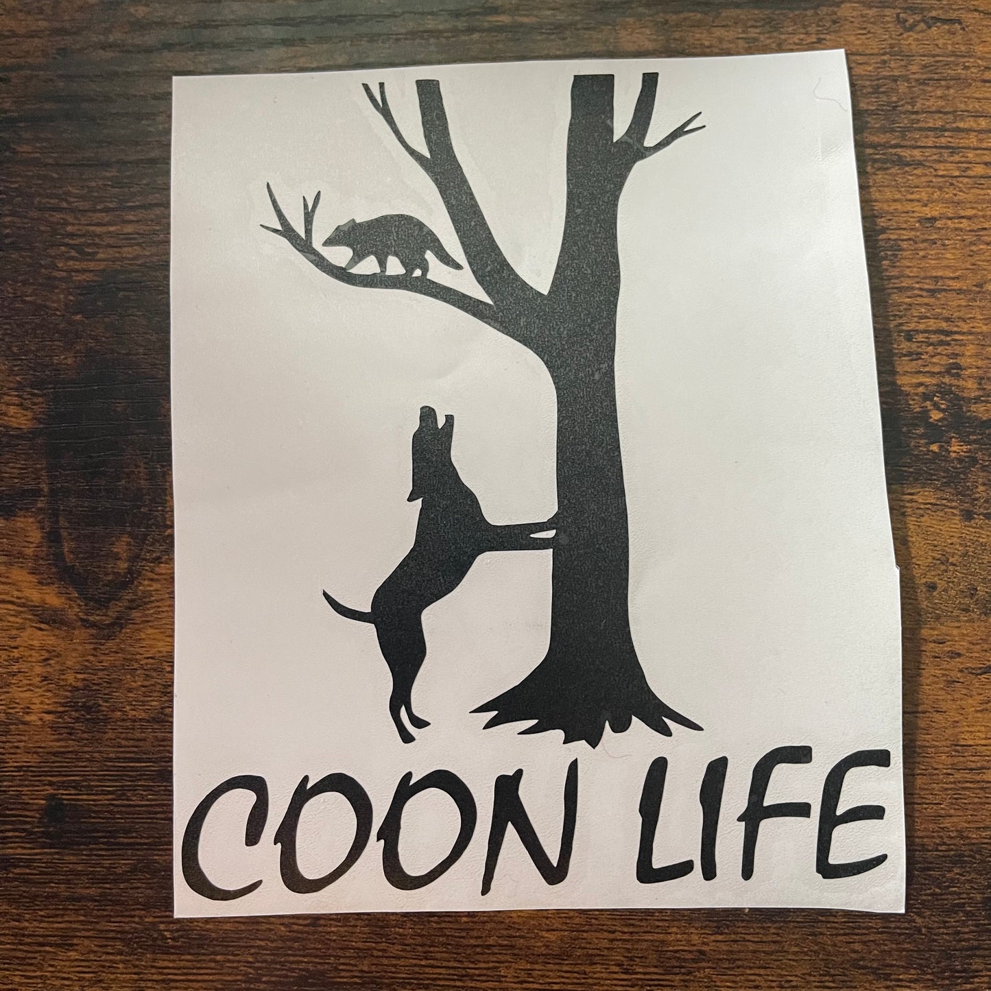 Coon Life 5" Black Decal (READY TO SHIP!)