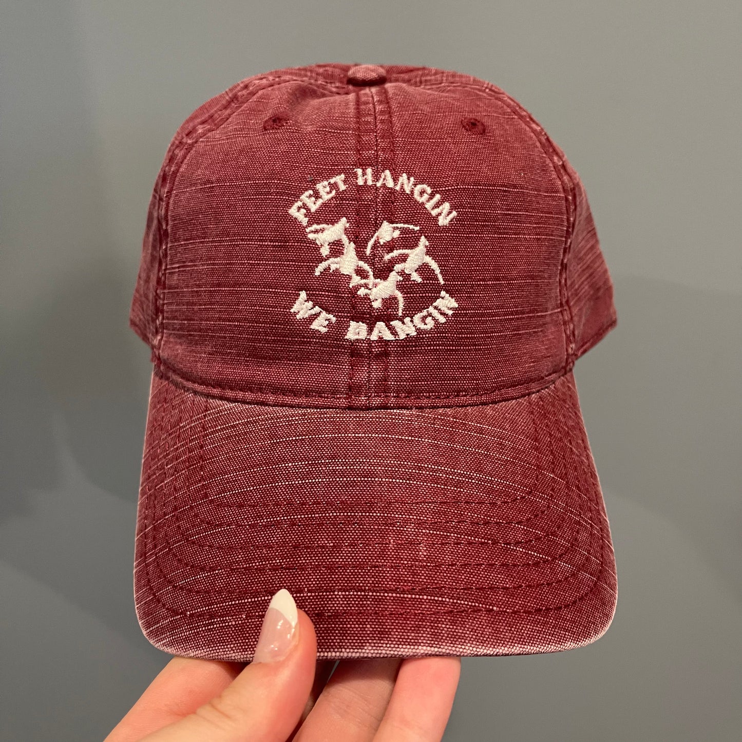 Feet Hangin' We Bangin' Duck Hunting Embroidered Dad Hat/Cap