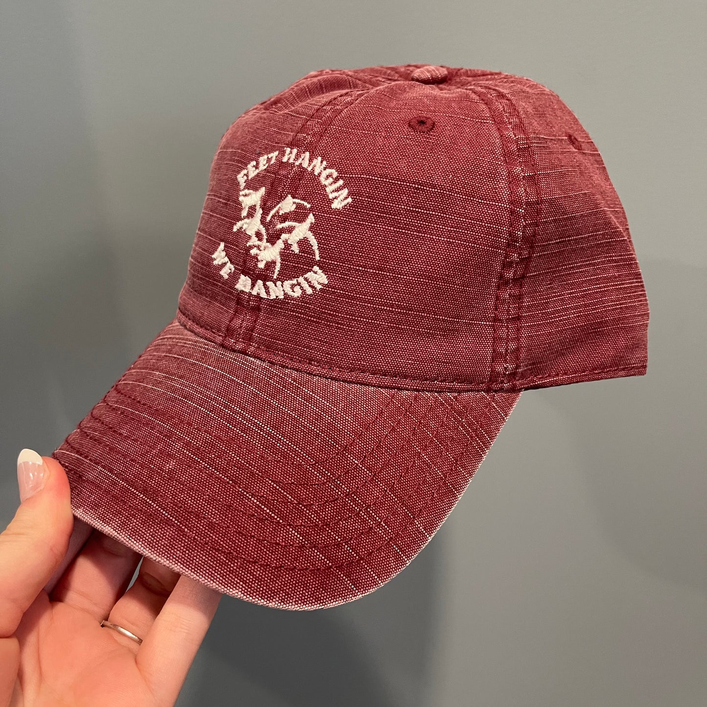 Feet Hangin' We Bangin' Duck Hunting Embroidered Dad Hat/Cap