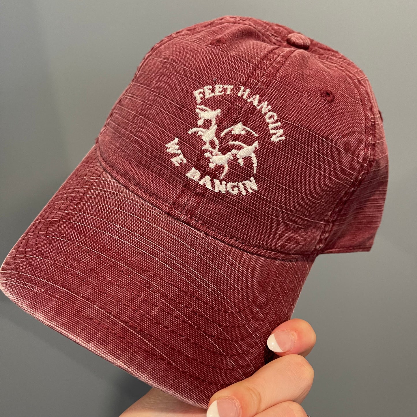Feet Hangin' We Bangin' Duck Hunting Embroidered Dad Hat/Cap
