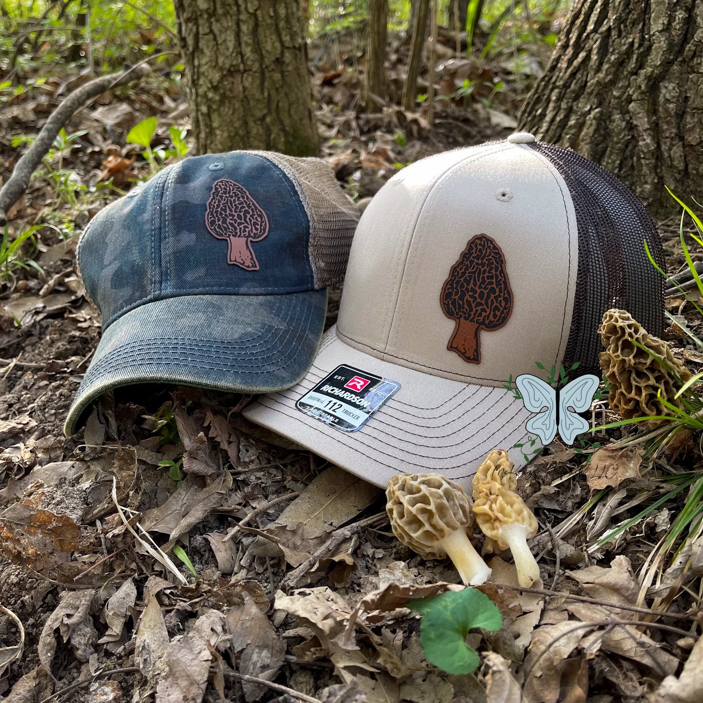 Morel Mushroom Leather Patch Adult Richardson 112 Hat/Cap - McKenzie's Infinity