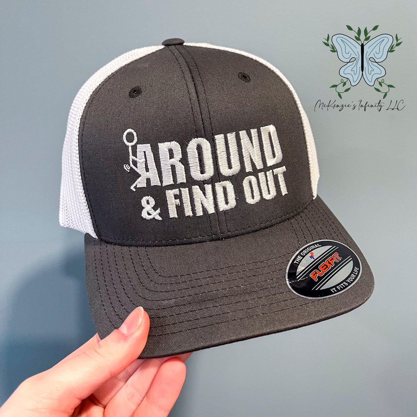 F Around And Find Out Embroidered FlexFit Trucker Cap/Hat