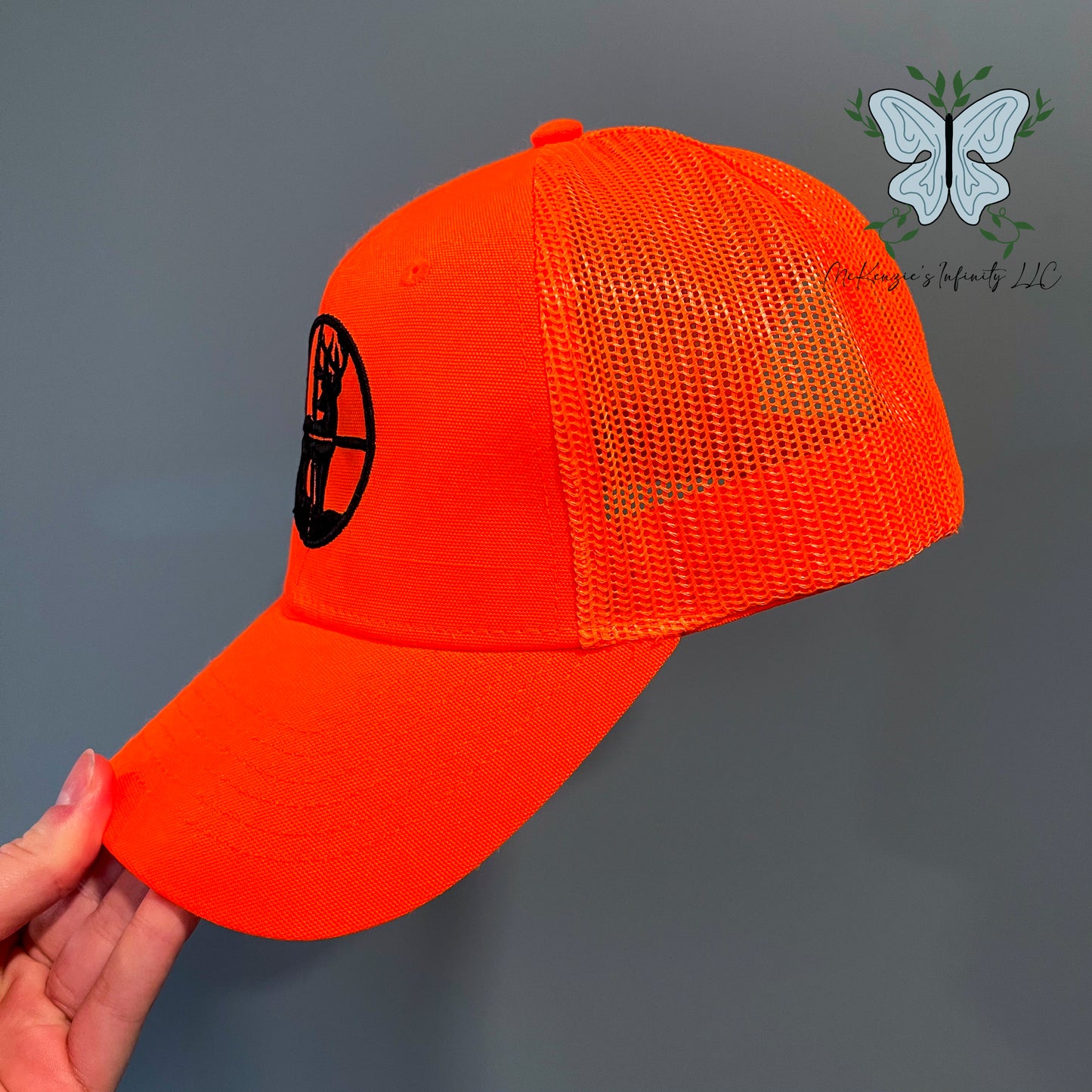 Deer in Scope Puff/3D Embroidered Pacific Headwear Classic Trucker Snapback Cap/Hat