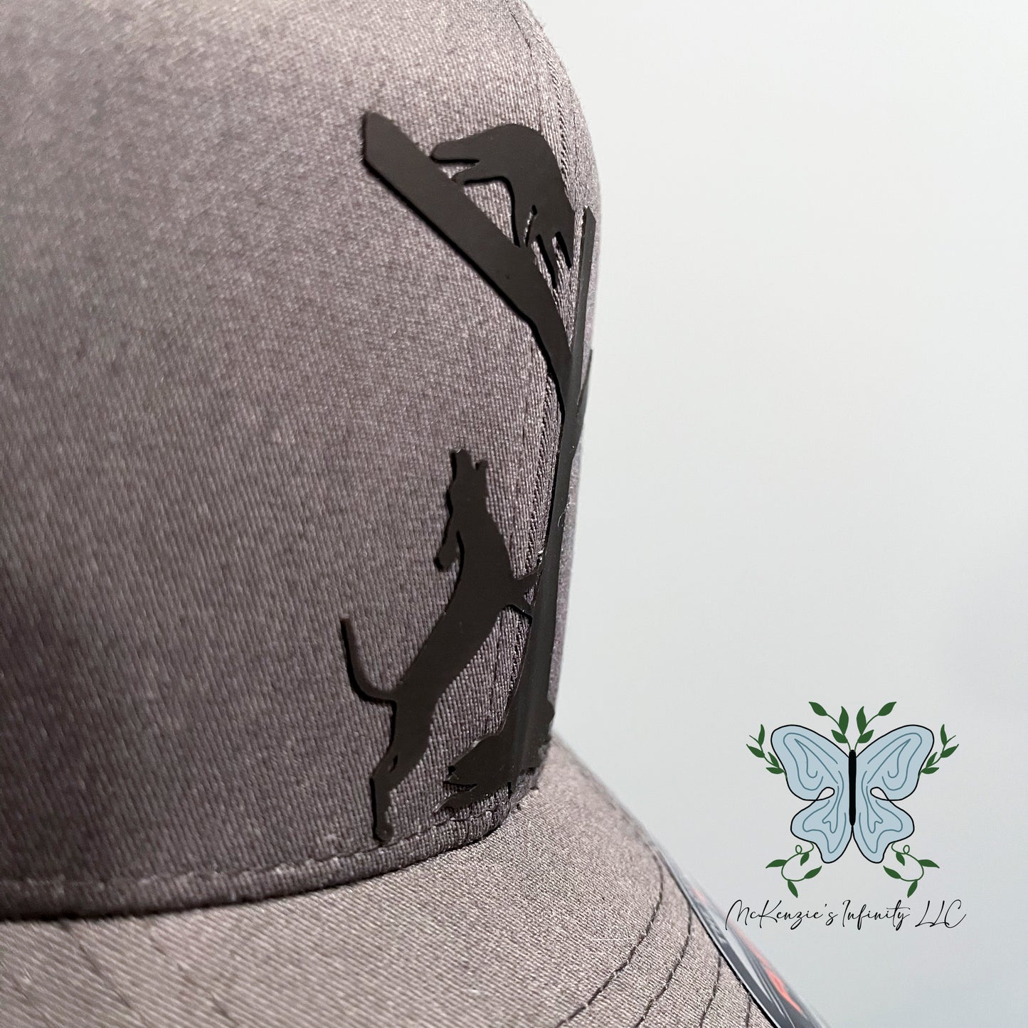 Coon Dog / Hunting Dog / Raccoon Dog Vinyl Brick Trucker Flexfit Cap/Hat