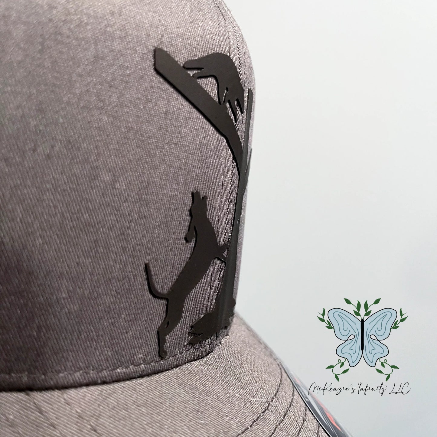 Coon Dog / Hunting Dog / Raccoon Dog Vinyl Brick Trucker Flexfit Cap/Hat - McKenzie's Infinity