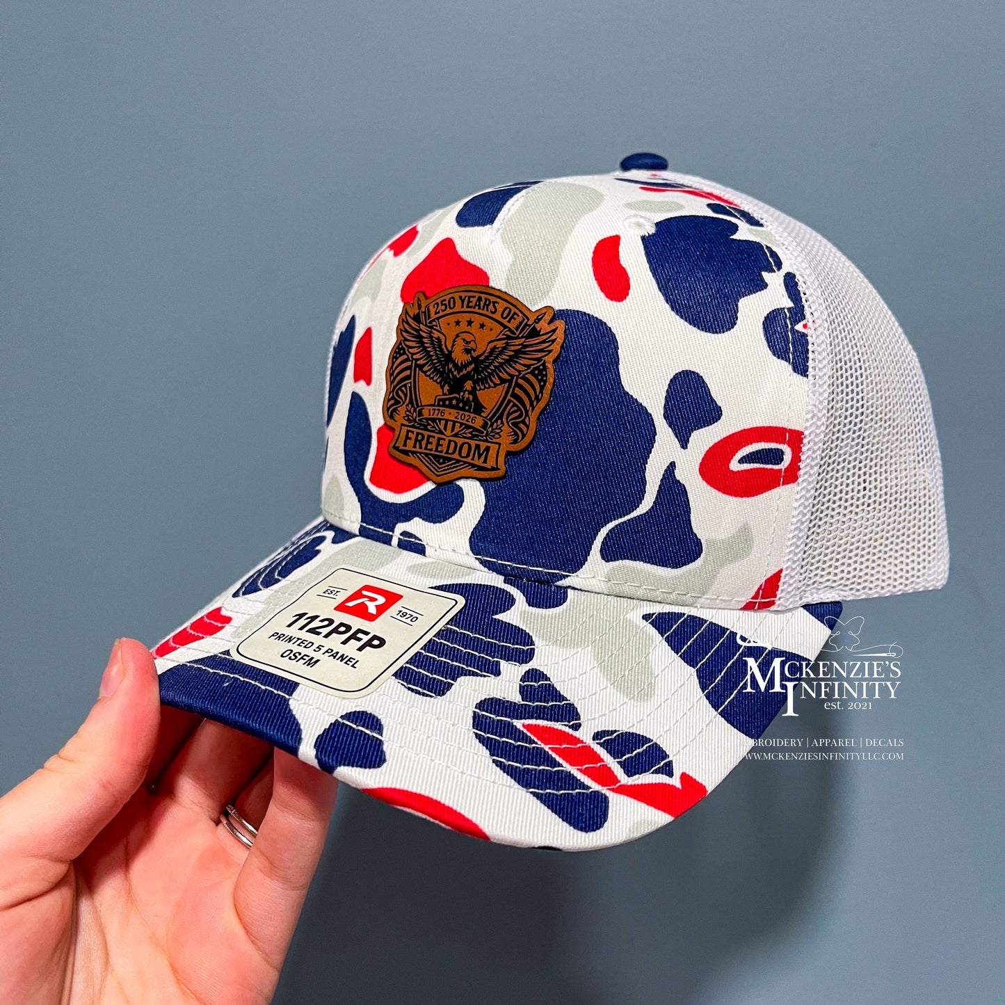 America 250 Leather Patch, Richardson 112FPF Hat