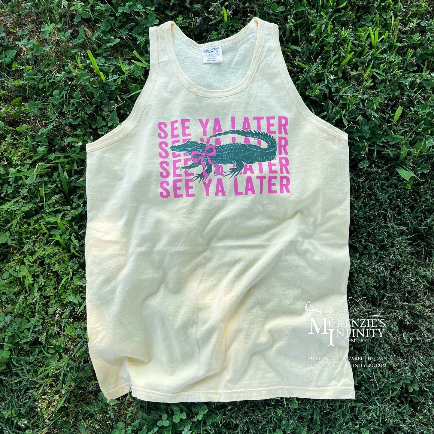 See Ya Later Gator Coquette, Comfort Wash Tank - McKenzie's Infinity