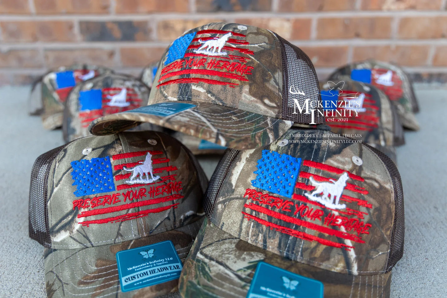 American Heritage Patriotic Coon Hunting Camo Snapback Hat/Cap © - McKenzie's Infinity