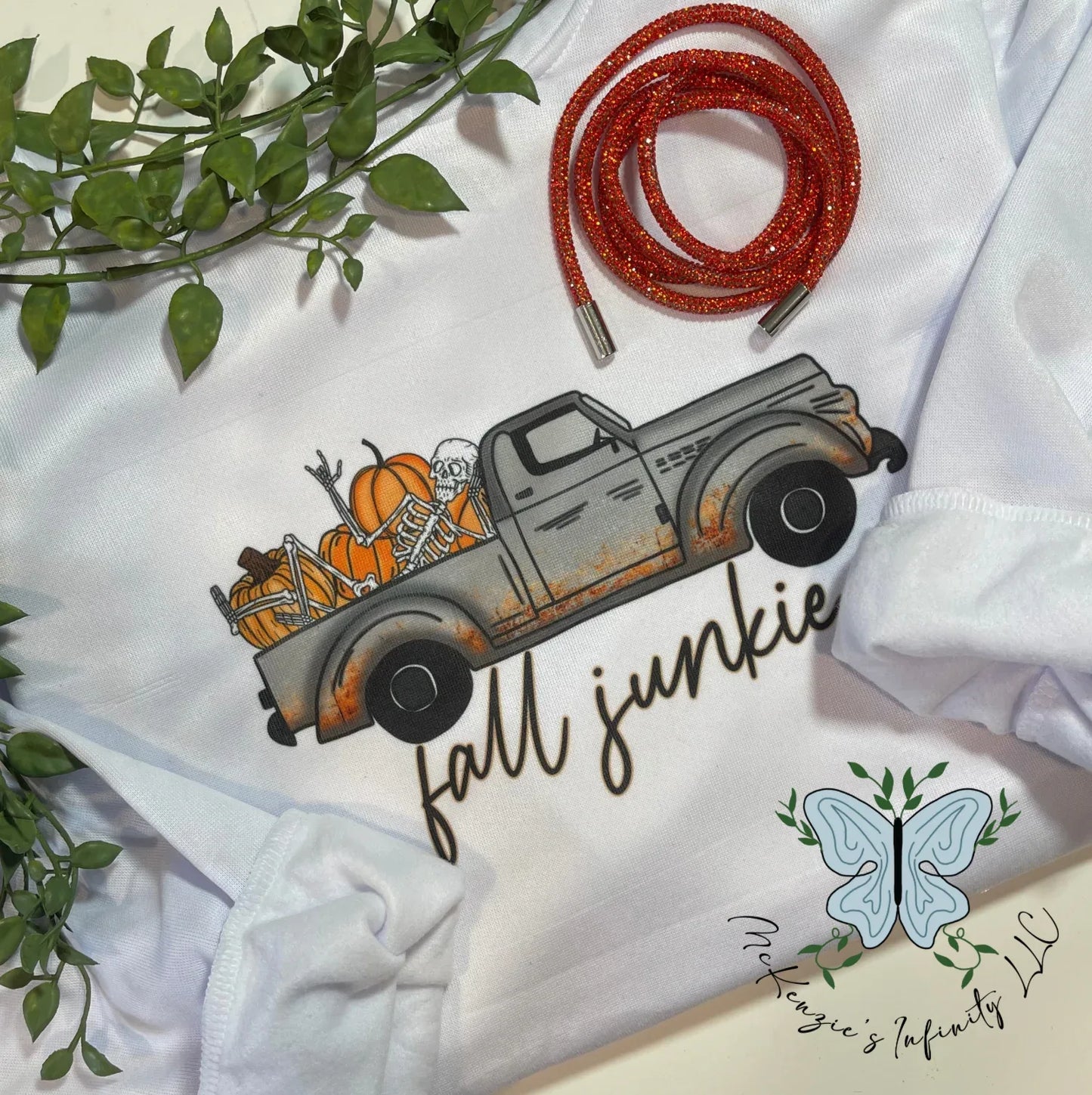 Fall Junkie Hoodie With Optional Rhinestone Strings (No Pocket Pattern) - McKenzie's Infinity