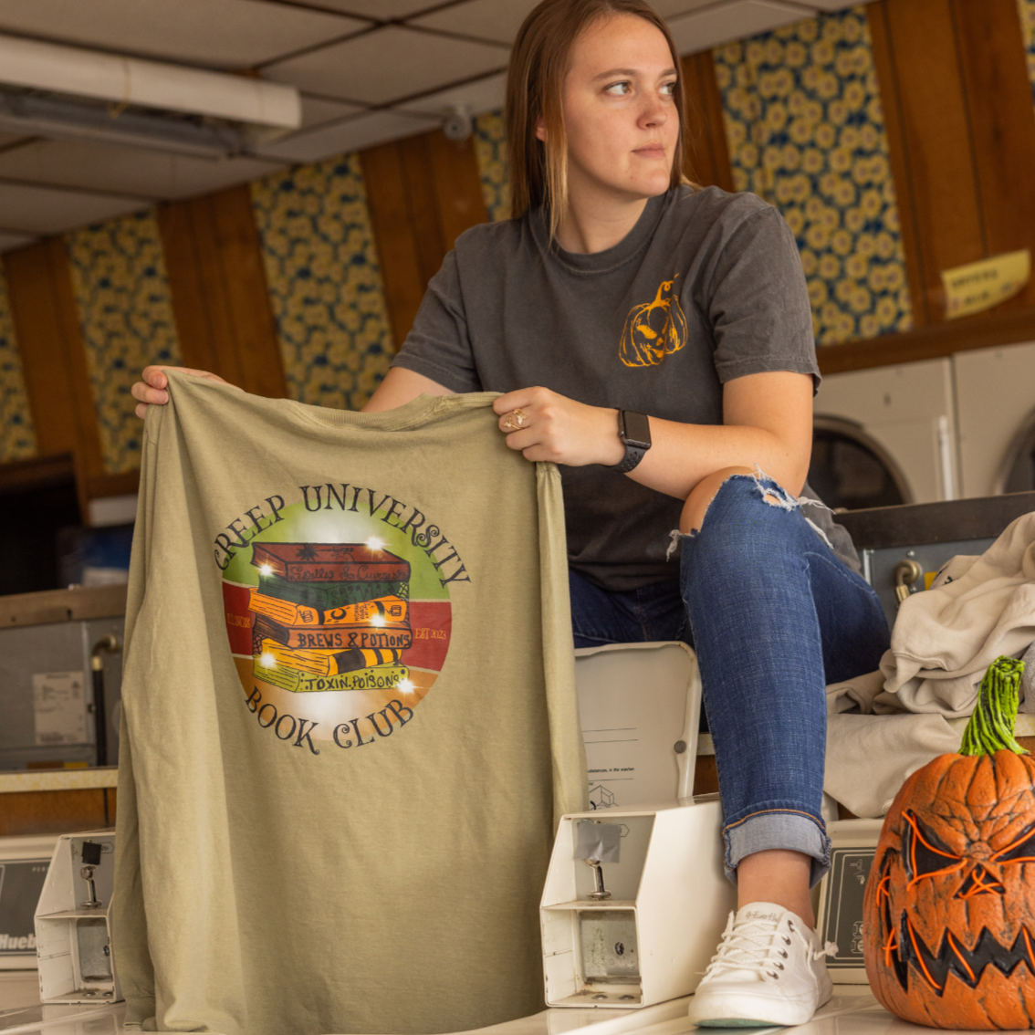Creep University Book Club Long Sleeve Graphic Shirt