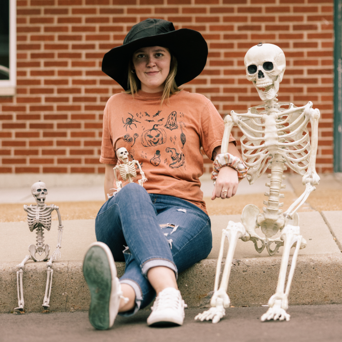 Halloween Doodles Short Sleeve Graphic Tee