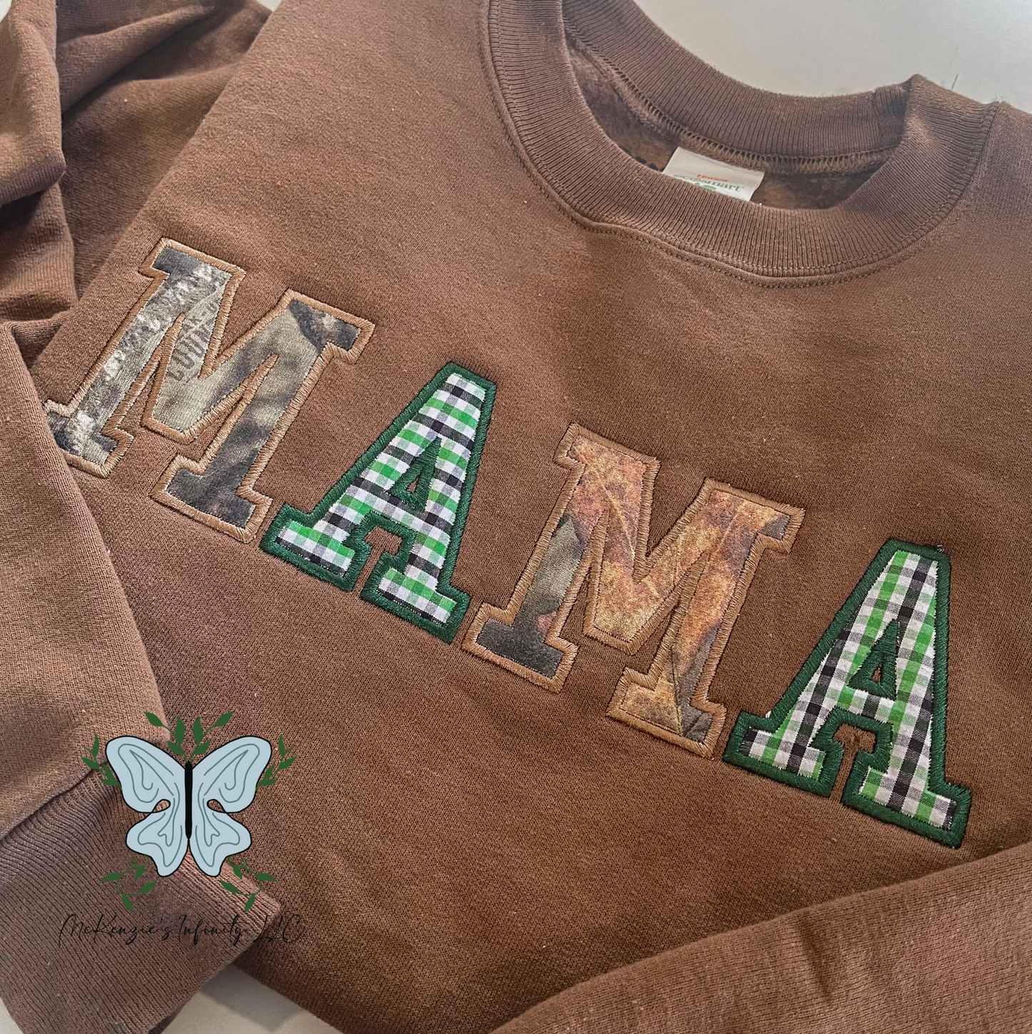 MAMA Personalized Embroidered Appliqué Sweatshirt, Baby Clothes Sweatshirt, Baby Onesie Sweatshirt Keepsake
