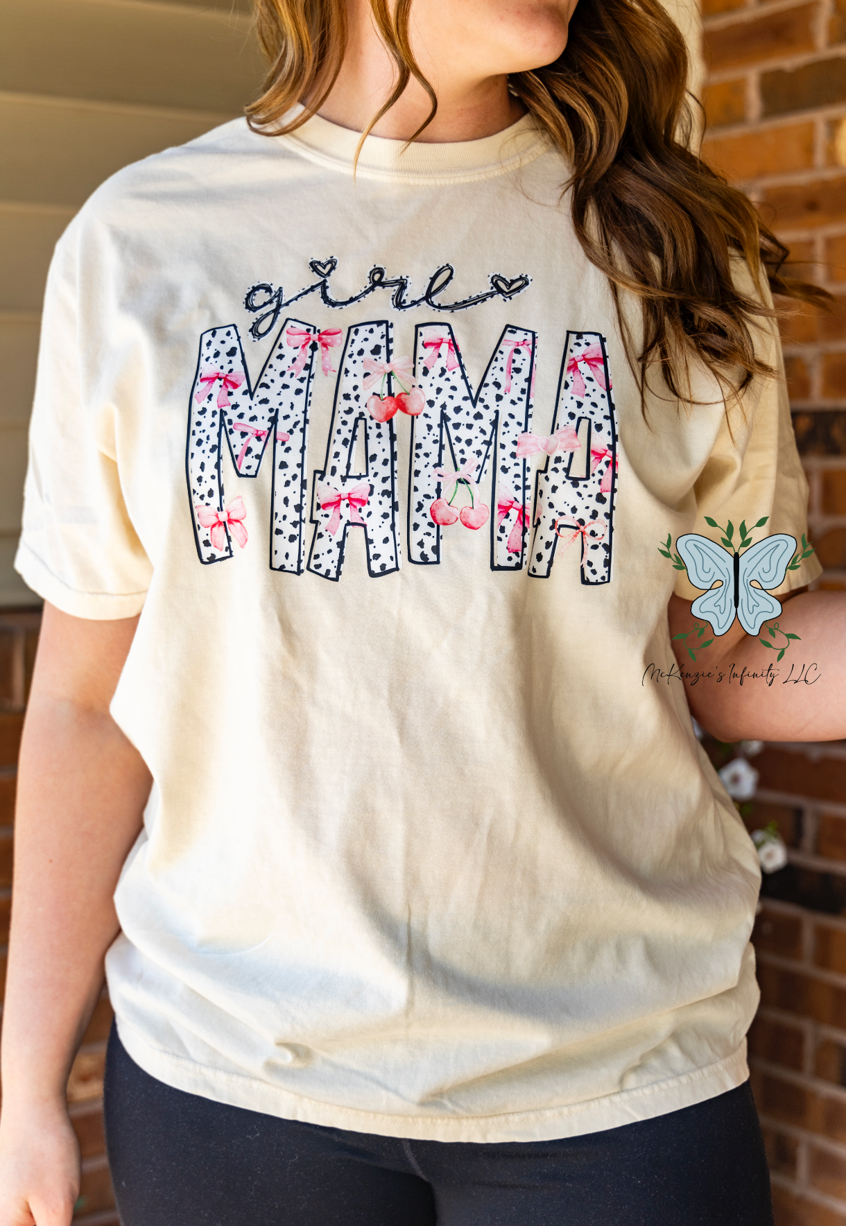 Girl Mama Comfort Colors Ivory T-shirt/Short Sleeve Shirt