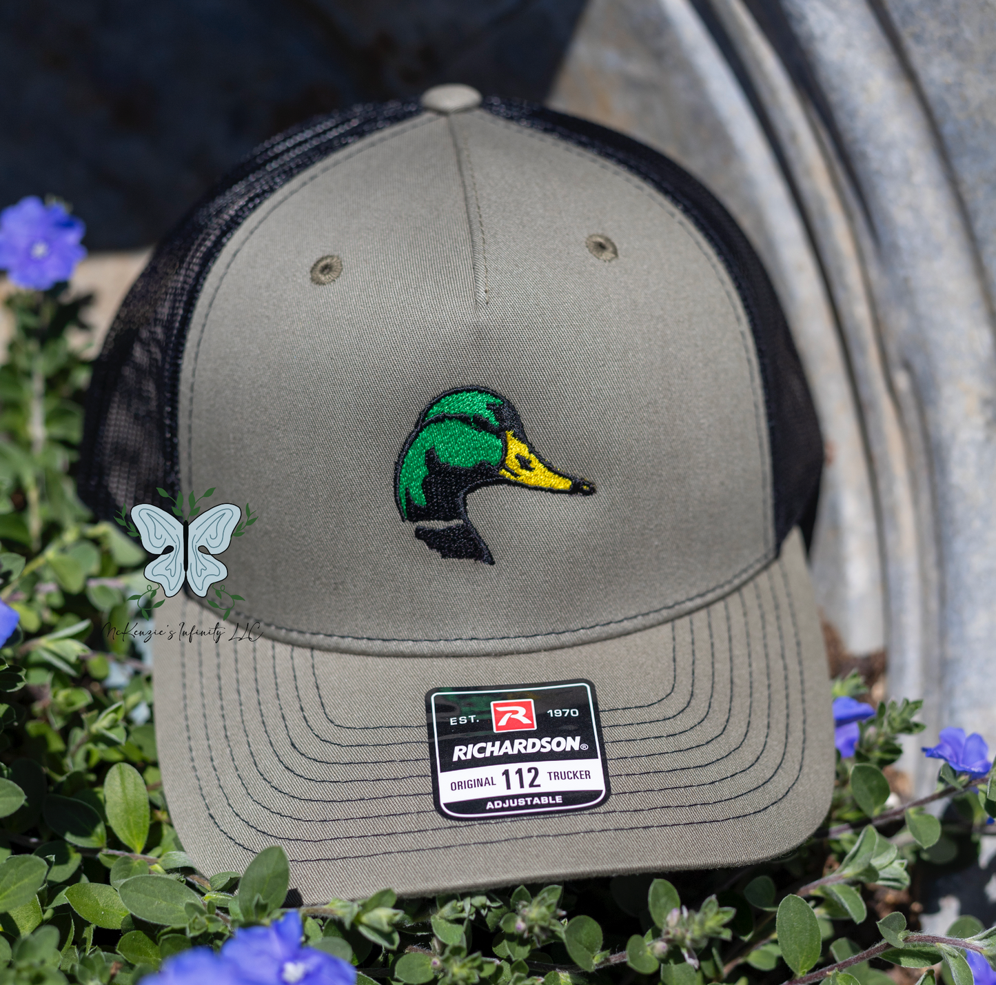 Mallard Duck Head Embroidered Richardson 112 | 6 Panel Trucker Cap/Hat