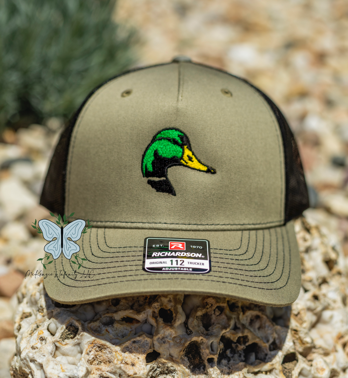 Mallard Duck Head Embroidered Richardson 112 | 6 Panel Trucker Cap/Hat