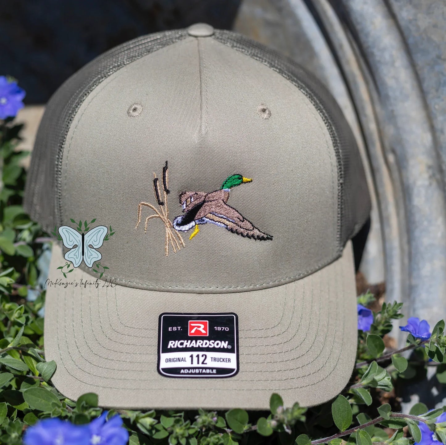 Mallard Duck Flying Embroidered Richardson 112 | 6 Panel Trucker Cap/Hat - McKenzie's Infinity
