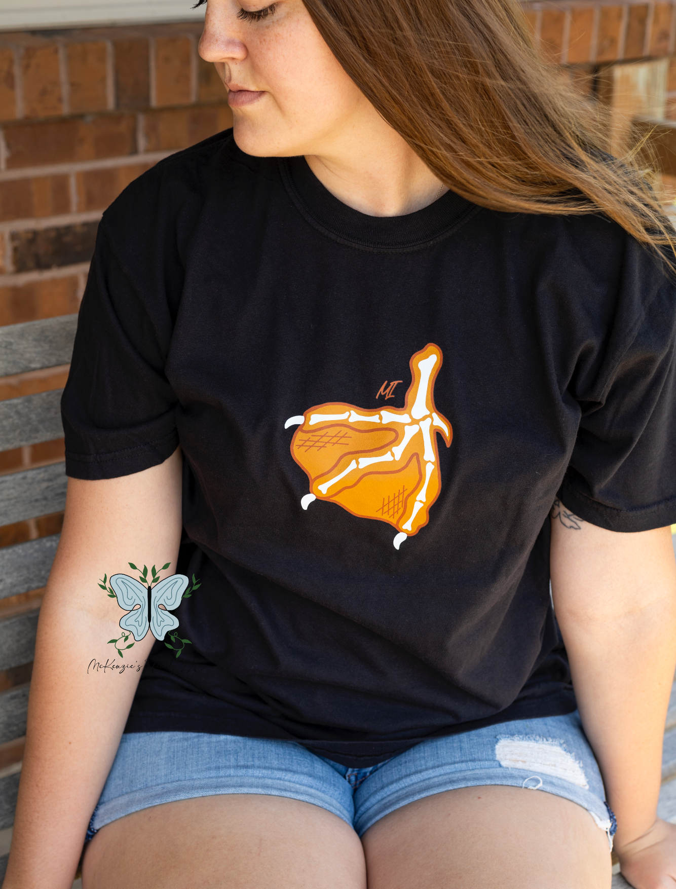 "Finley" Skeleton Duck Foot - Comfort Colors Tee/Shirt