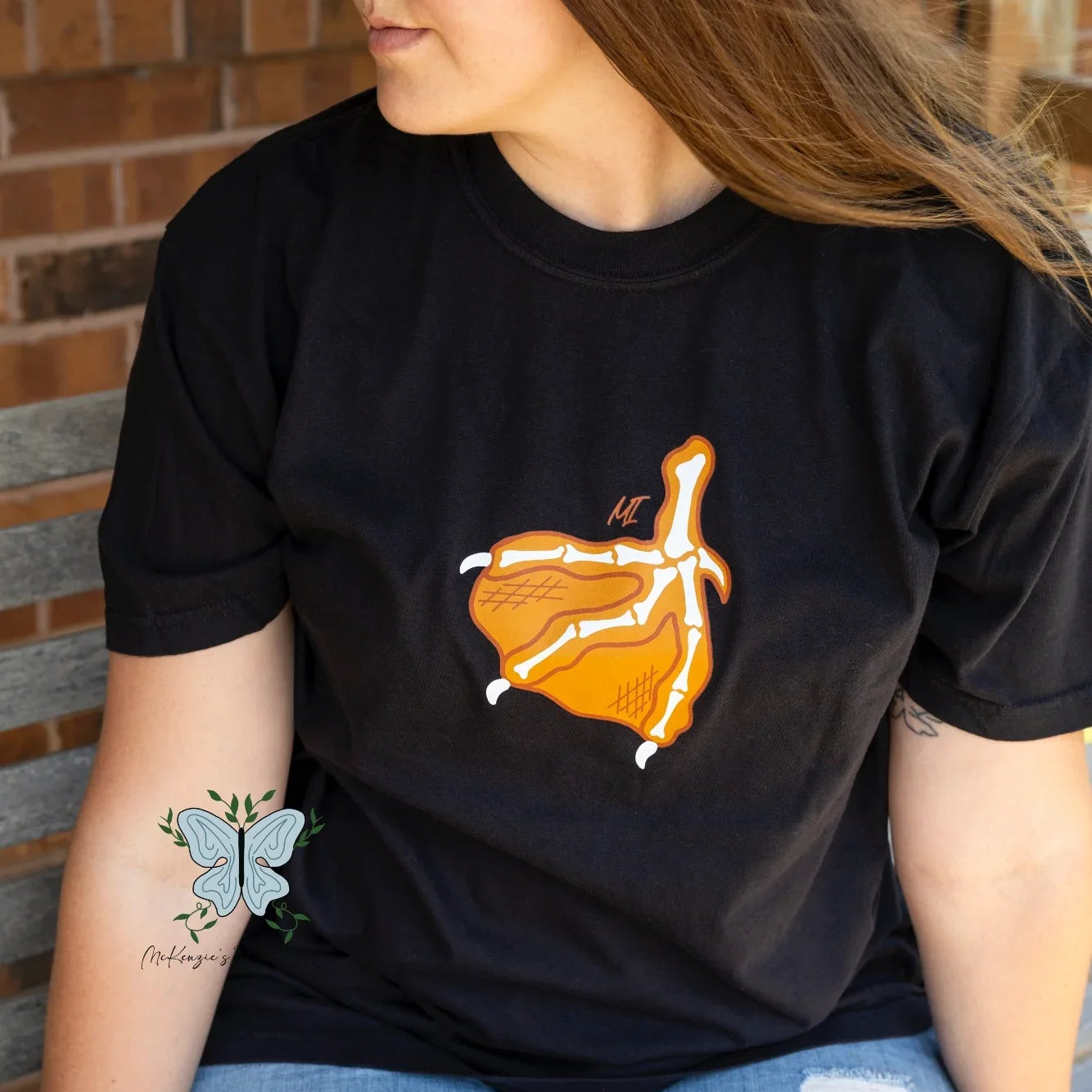 "Finley" Skeleton Duck Foot - Comfort Colors Tee/Shirt ©️ - McKenzie's Infinity