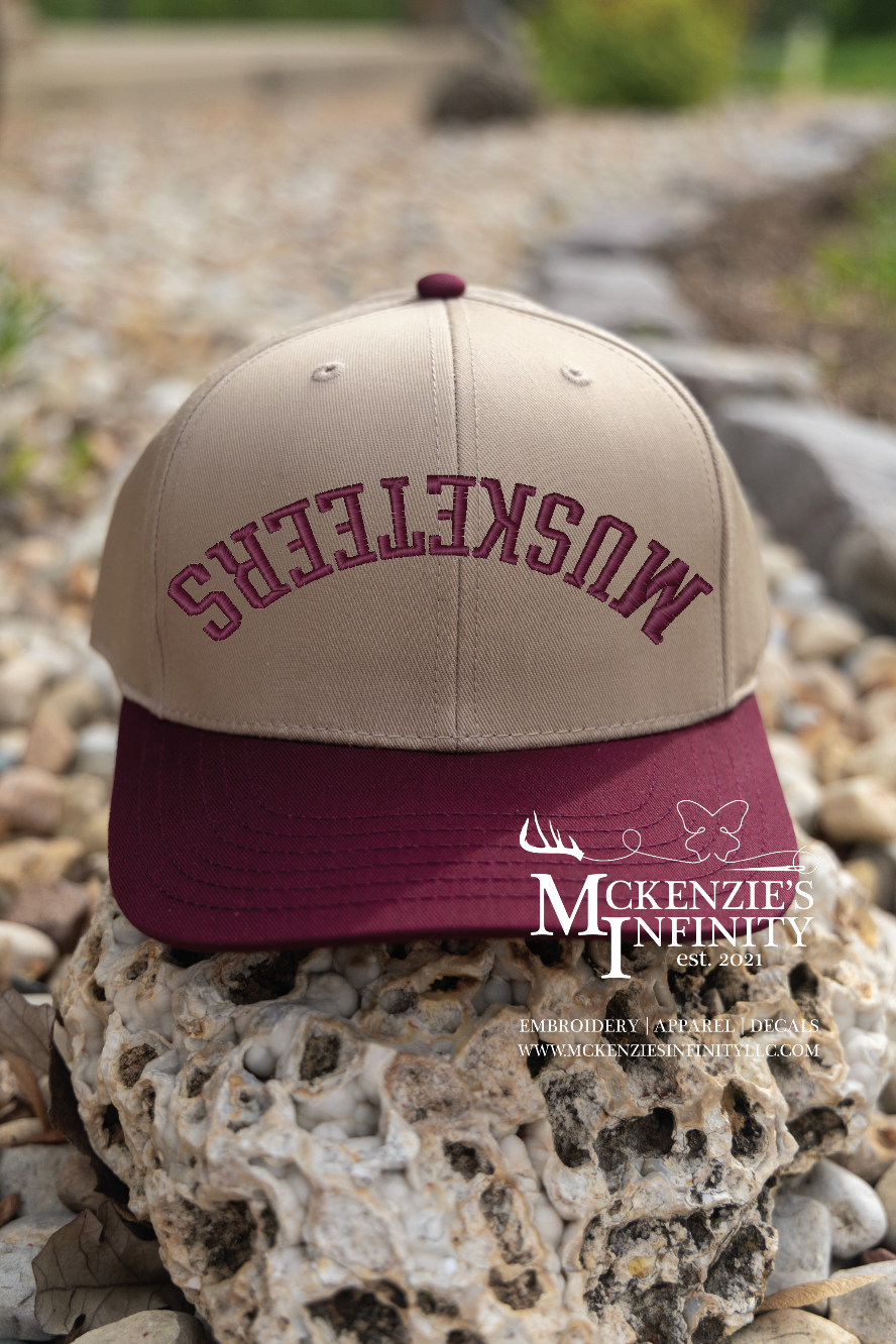 MUSKETEERS Upside Down Two-Toned Embroidered Mascot Hat/Cap (Dallas Style)