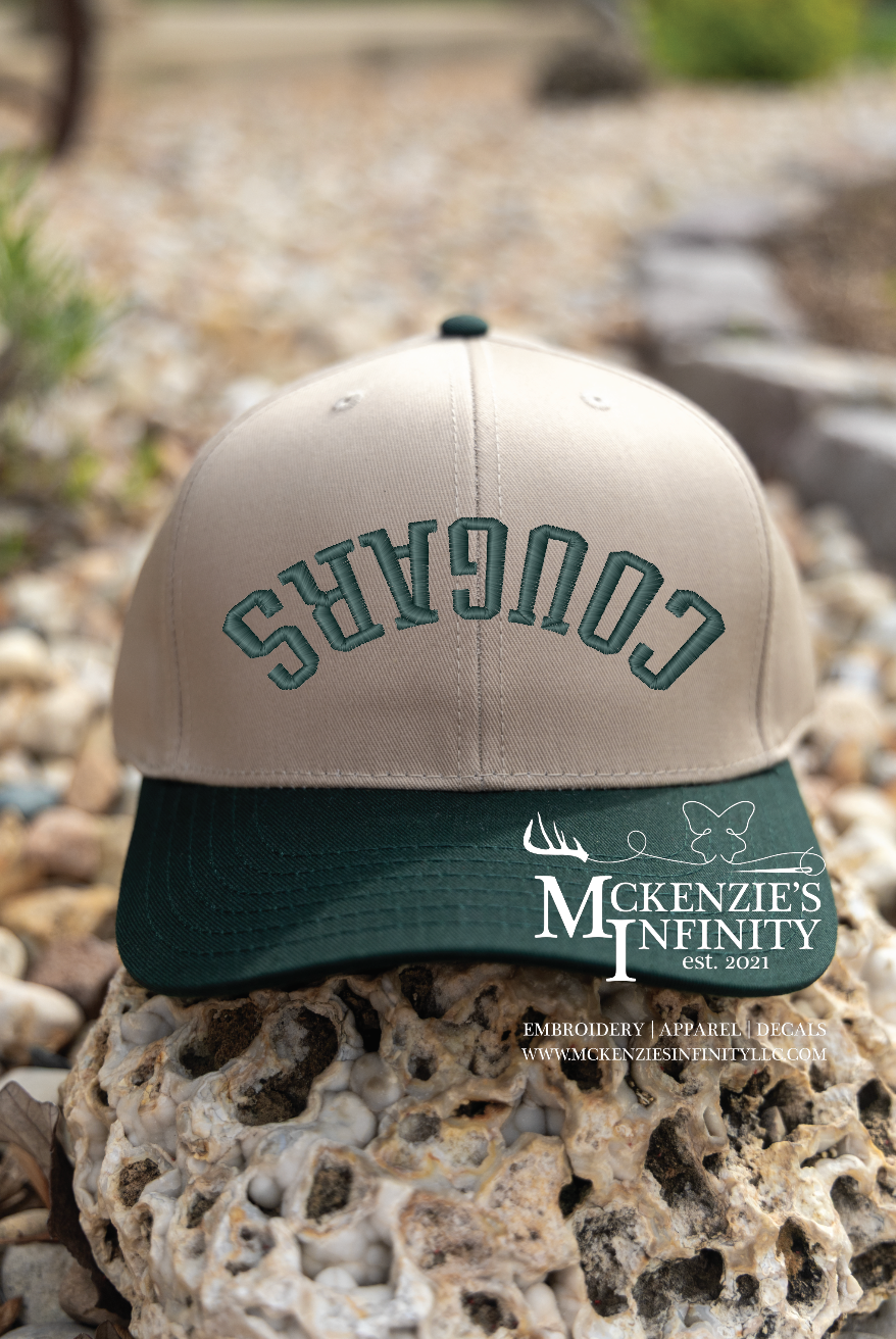 COUGARS Upside Down Two-Toned Embroidered Mascot Hat/Cap (Dallas Style)