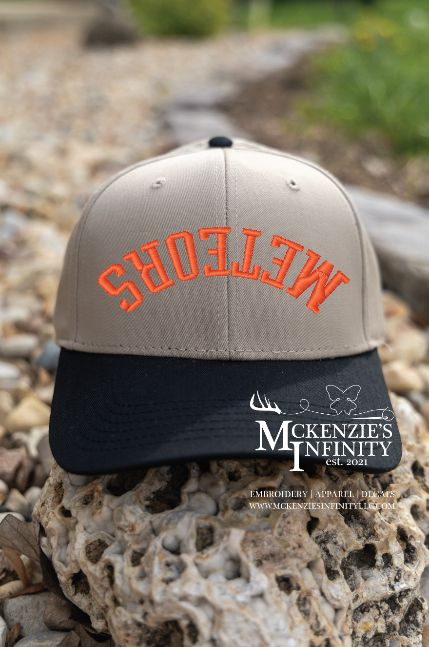 METEORS Upside Down Two-Toned Embroidered Mascot Hat/Cap (Dallas Style)