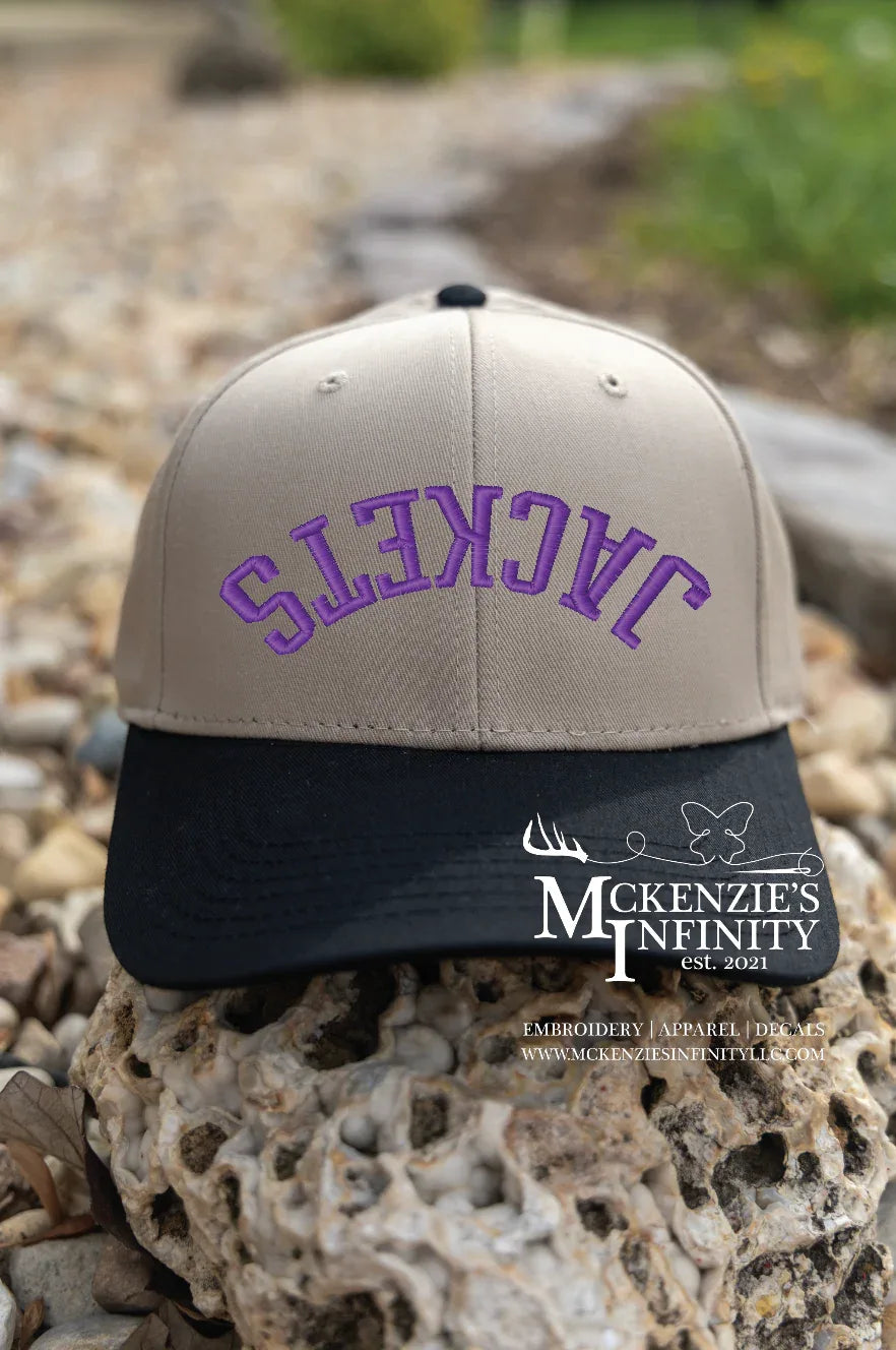 JACKETS Upside Down Two-Toned Embroidered Mascot Hat/Cap (Dallas Style) - McKenzie's Infinity