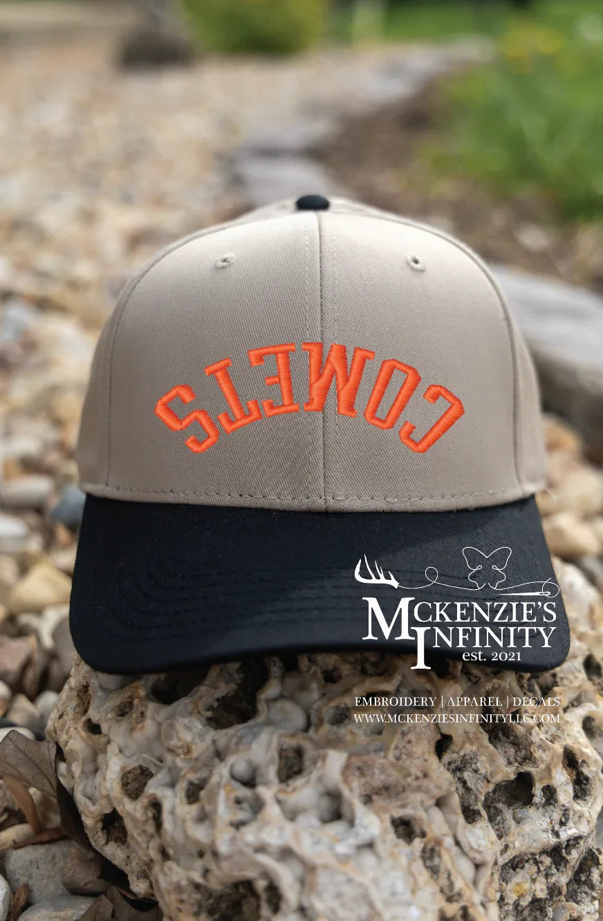 COMETS Upside Down Two-Toned Embroidered Mascot Hat/Cap (Dallas Style) - McKenzie's Infinity