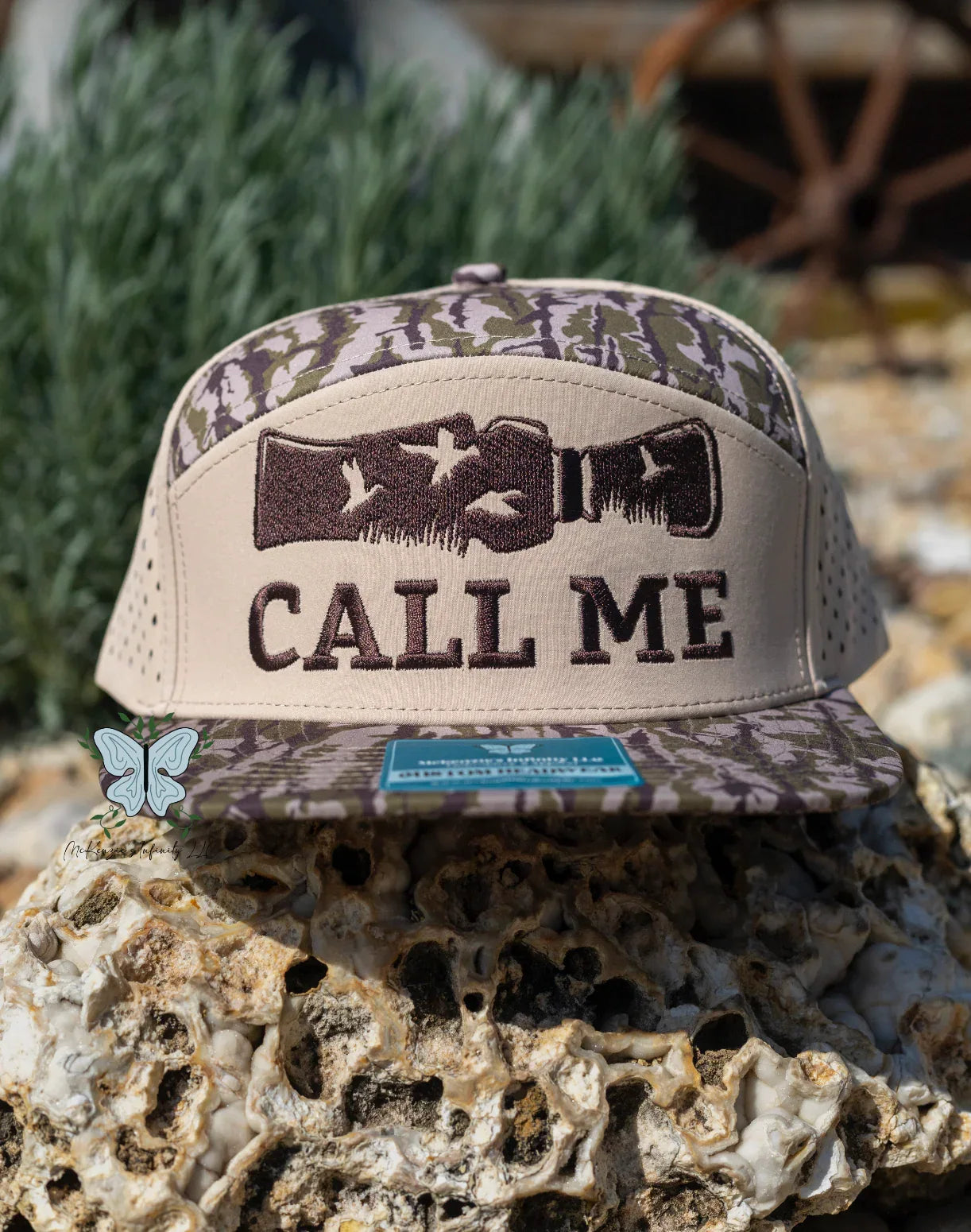 Call Me Duck Hunter - Waterproof Hidden Timber 7 Panel Hat - McKenzie's Infinity