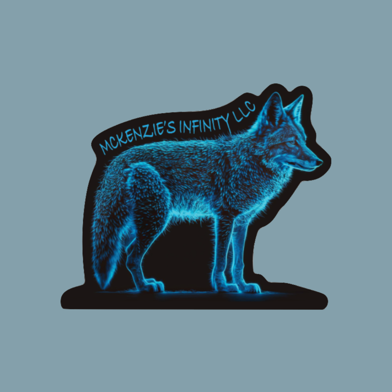 Neon Coyote Hunter Sticker