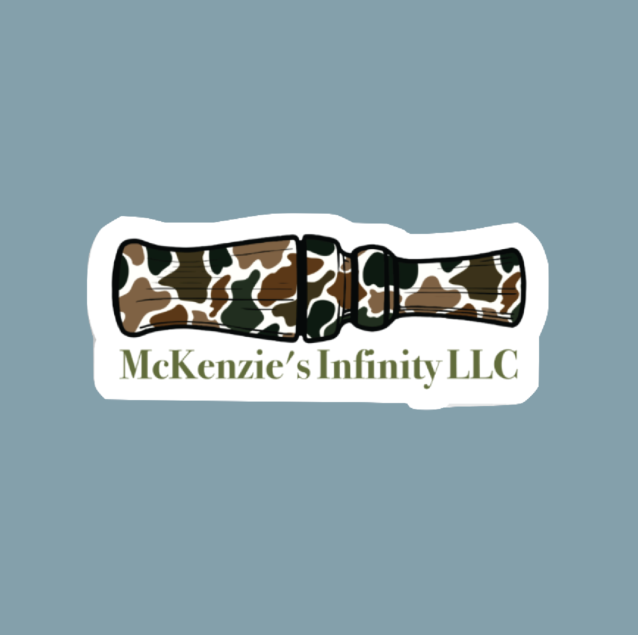 Camo Duck Call Sticker