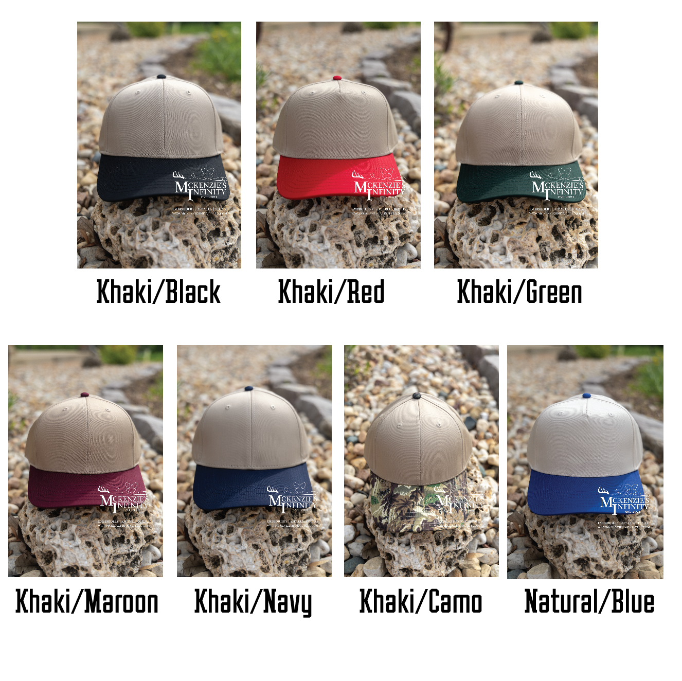CUSTOM Upside Down Two-Toned Embroidered Mascot Hat/Cap (Dallas Style)