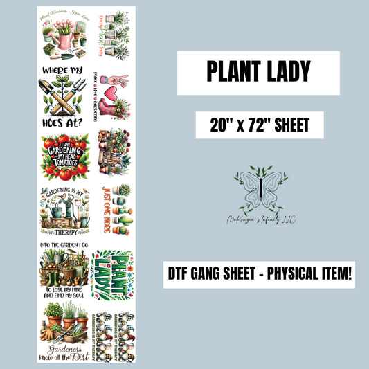PLANT LADY PRE-MADE 20"x72" DTF GANG SHEET