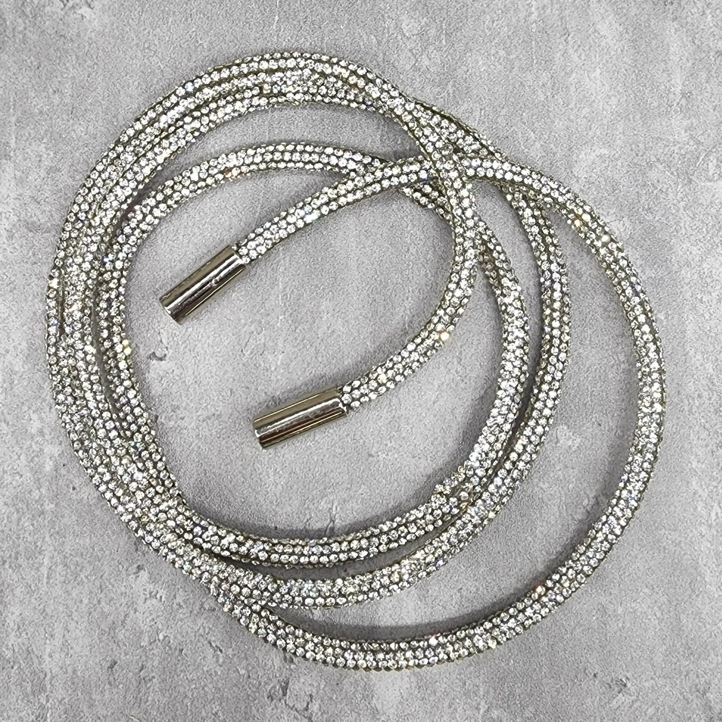 Silver Hoodie Rhinestone String