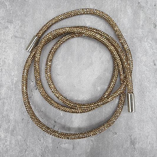 Copper Gold Hoodie Rhinestone String
