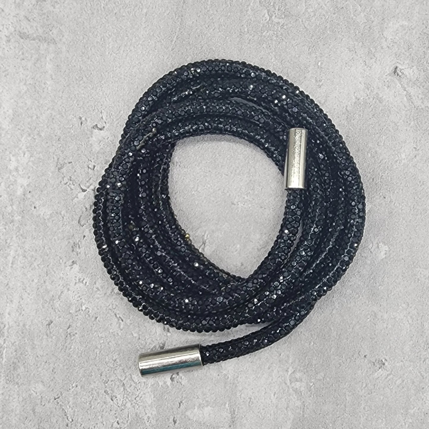 Black Hoodie Rhinestone String