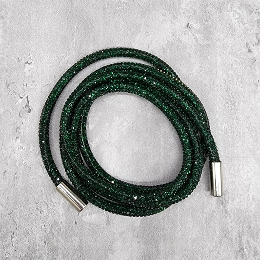 Emerald Hoodie Rhinestone String