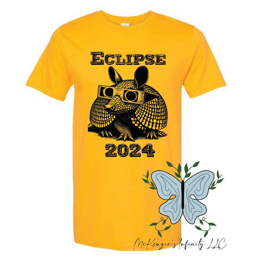 2024 Total Solar Eclipse Golden Armadillo Graphic T - Shirt - McKenzie's Infinity