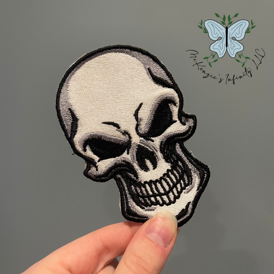 Skull Head Embroidered Patch