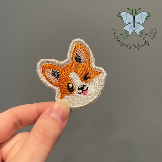 Corgi Dog Embroidered Patch