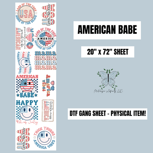 AMERICAN BABE PRE-MADE 20"x72" DTF GANG SHEET