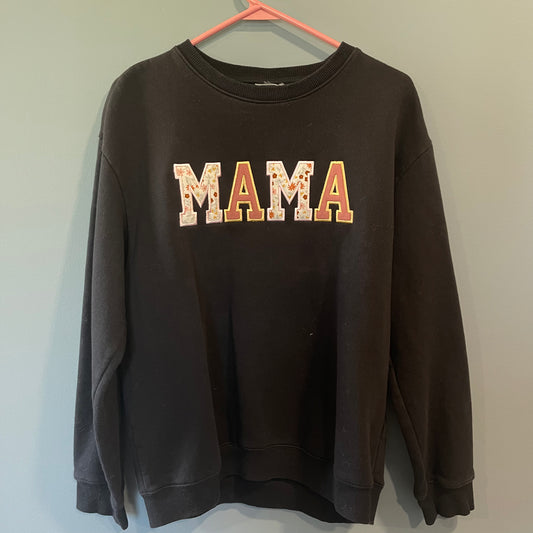 (SMALL) MAMA Embroidered Appliqué Sweatshirt - READY TO SHIP