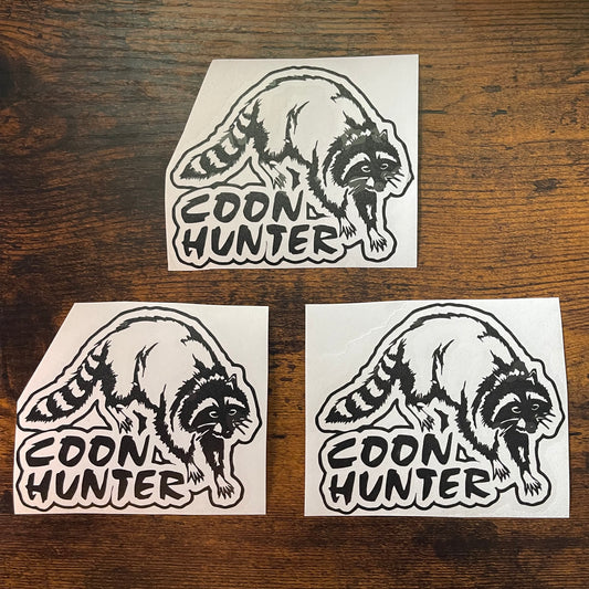 Coon Hunter, The Coon 4" Black Decal (READY TO SHIP!)