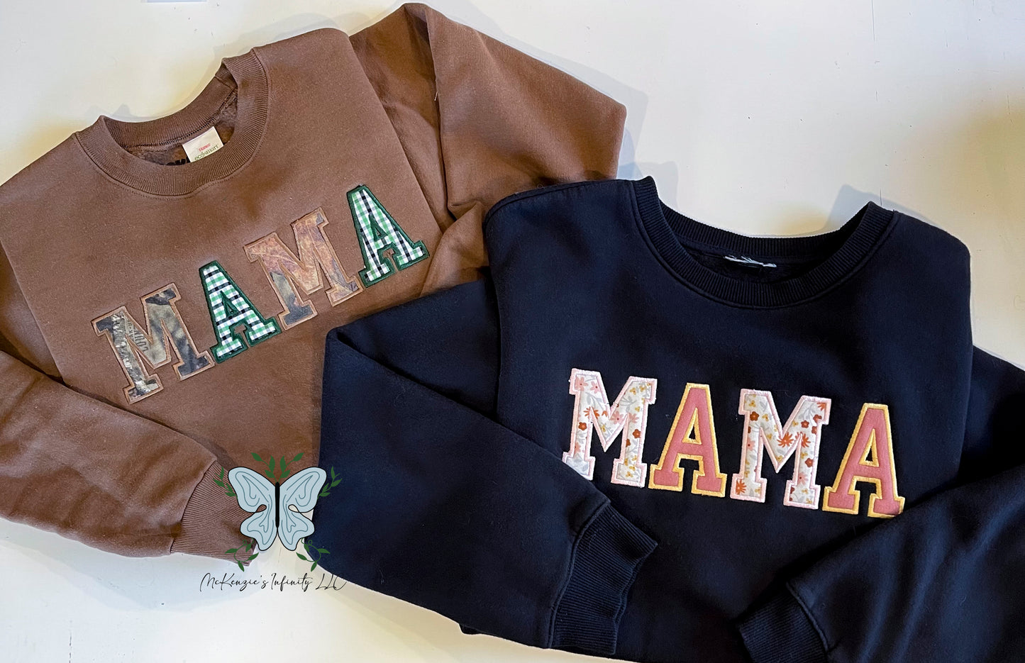 MAMA Personalized Embroidered Appliqué Sweatshirt, Baby Clothes Sweatshirt, Baby Onsie Sweatshirt Keepsake