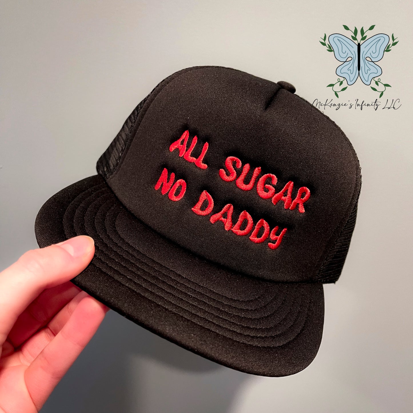 All Sugar No Daddy Embroidered FOAM Flatbill Snapback Trucker Cap/Hat