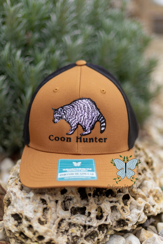 Coon Hunter Embroidered Richardson 112 Adult Retro Trucker Hat/Cap